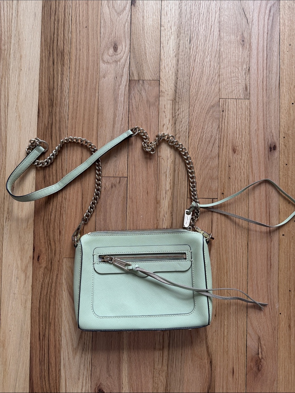 Rebecca Minkoff Mint Green Leather Crossbody Bag